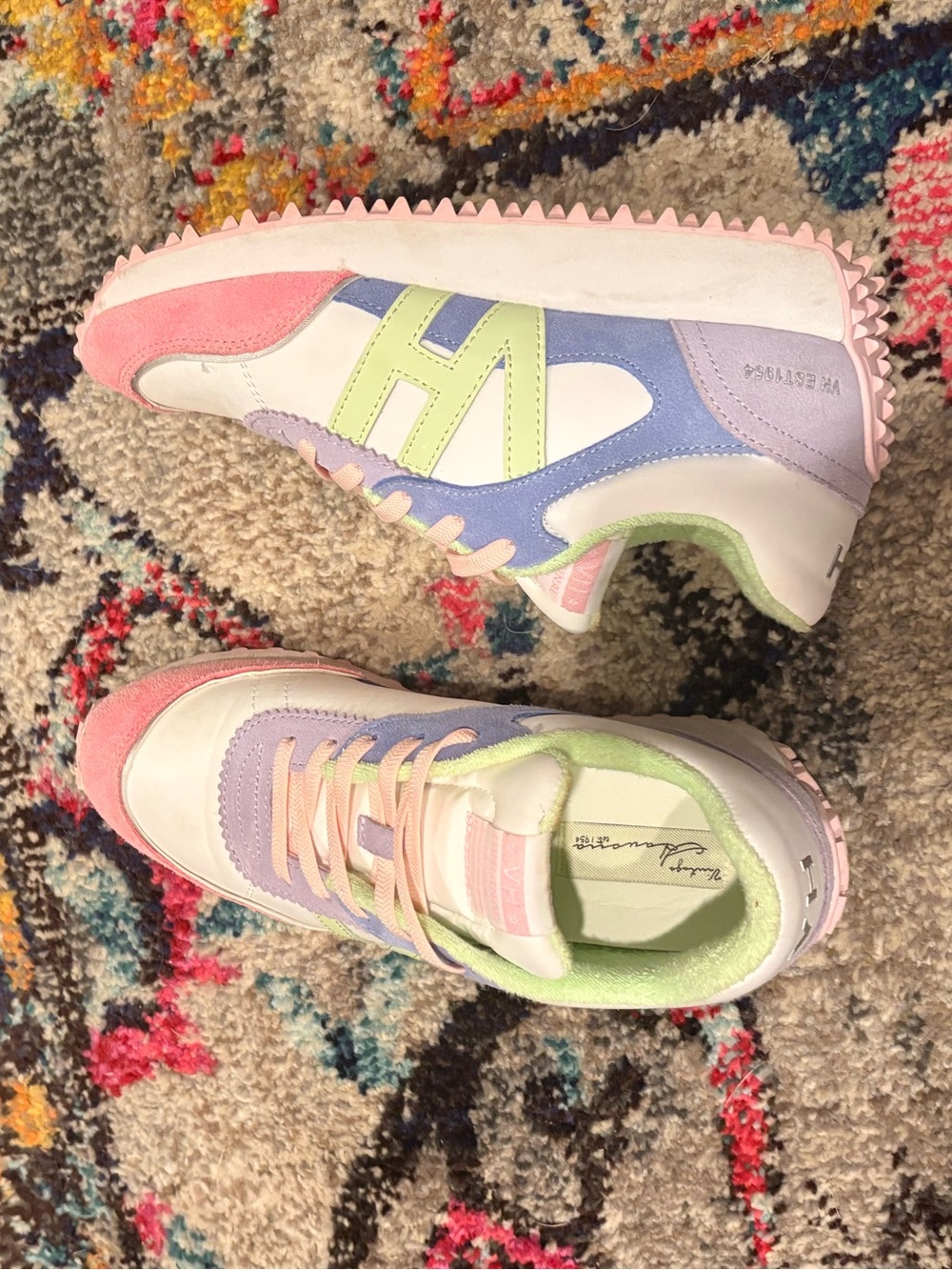 Vintage Havana Pastel Multi-Color Platform Women's Sneakers